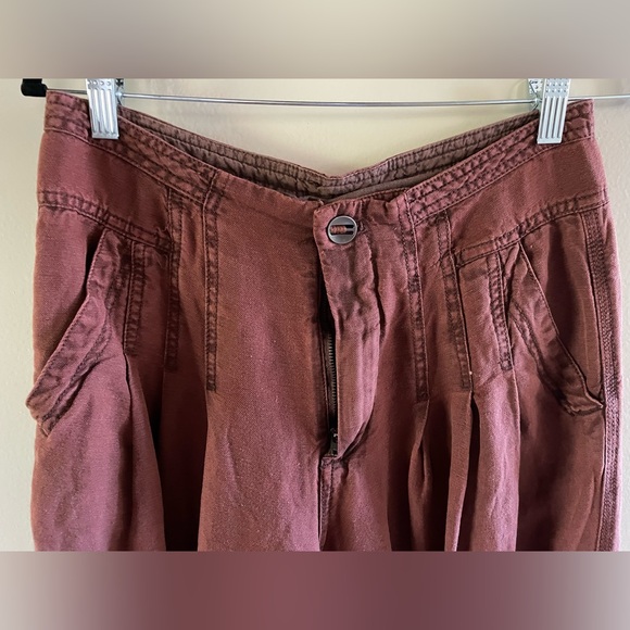 Free People | High Waisted Flowy Linen Pants - Picture 3 of 8